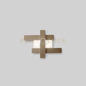 Doha p/p - applique colore tortora in alluminio e metacrilato a led...