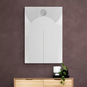 Stampa su tela – Arcobaleno grigio moderno Mid-Century