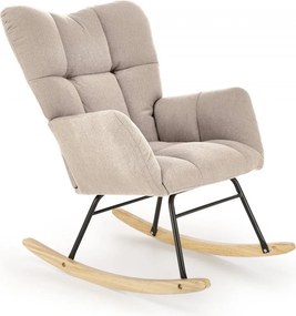 Poltrona a dondolo Vasco beige H94 cm