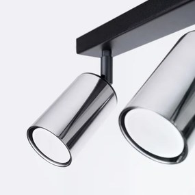 Sollux SL.1368 - Faretto WINX 3xGU10/10W/230V nero/cromo