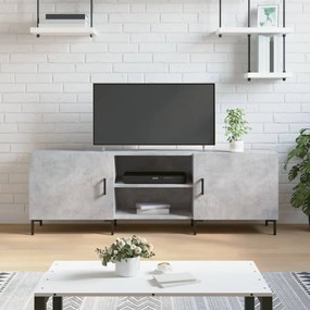 Mobile porta tv grigio cemento 150x30x50cm in legno multistrato