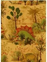 House of Hackney Carta da parati panoramica Dinosauria - Turmeric