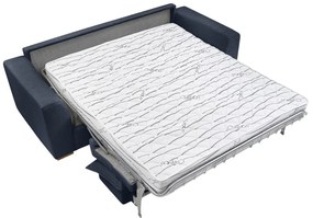 Divano in blu scuro allungabile con rivestimento in velluto a coste 225 cm Augustin – Bobochic Paris