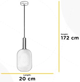 ONLI - Lampada a sospensione con cavo PIGNA 1xE27/15W/230V