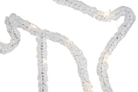 Set di 3 faretti natalizi cervo bianco con LED e timer IP44 - Shika