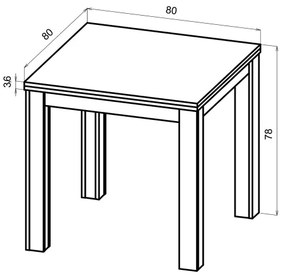 Tavolo da pranzo allungabile ZARO rovere artisan/nero