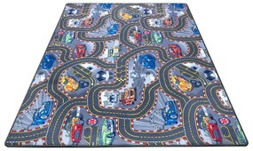 Tappeto da gioco per bambini blu 160x240 cm Race Track – Hanse Home