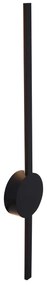 Lampada da parete moderna nera 60 cm con LED - Clockwise