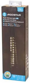 Aigostar - Catena di Natale solare a LED 192xLED/8m IP65 bianco freddo