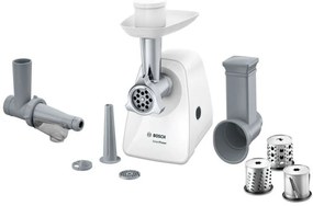 Bosch SmartPower Tritacarne, 350 W, Acciaio inox, Bianco