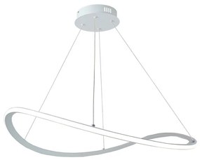 Lampadario Moderno RAKY bianco, in alluminio, D. 70 cm