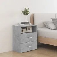 Comodini 2 pz Grigio Cemento 50x32x60cm cod mxl 30671