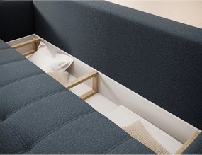 Divano blu allungabile/con contenitore e rivestimento in ciniglia 242 cm Weltton – ELTAP