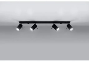 Sollux SL.0332 - Faretto RING 4L 4xGU10/10W/230V nero