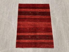 Loribaft Tappeto 90 x 110 Rosso (Iran) Annodato A Mano