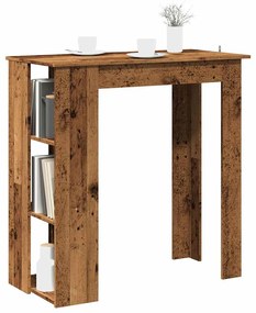 Tavolo Bar Con Ripiano Antico 102x50x103,5 Cm Truciolato /