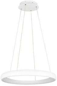 Lampadario bianco a LED dimmerabile con paralume in metallo ø 75 cm Cardona - Trio