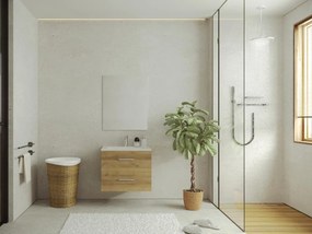Mobile bagno sospeso con lavabo singolo 60 cm Naturale Chiaro - KAYLA