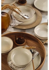 Set da tavola 12 pezzi beige in porcellana