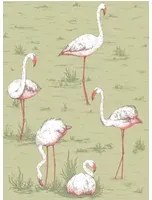 Tapete Flamingos Icons von Cole and Son - Olive