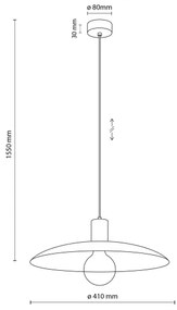 Lampadario a sospensione con filo ASTRA 1xE27/15W/230V diametro 41 cm verde