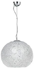 Lampadario Neoclassico Astra trasparente paralume cromo 3x E27 Ø45cm LUCE AMBIENTE DESIGN