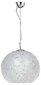 Lampadario Neoclassico Astra trasparente paralume cromo 3x E27 Ø45cm LUCE AMBIENTE DESIGN
