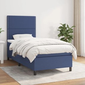 Giroletto A Molle Con Materasso Blu 80x200 Cm İntessuto /