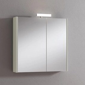 Pensile con luce Akira L 71.5 x P 15.5 x H 70 cm laccato lucido grigio nuvola