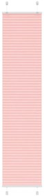 Tenda Plissettata Rosa 40x200 Cm Larghezza Tessuto 39,4 Cm /