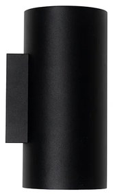 Applique da parete di design nera con oro - Sab