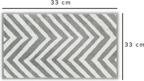 Asciugamano in cotone bianco-grigio 33x33 cm Chevron - Foutastic