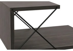 Comodino CROSS 55x50 cm marrone