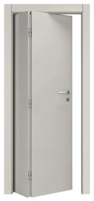 Porta interna pieghevole a libro asimmetrica Idra in legno colore grigio, L 90 x H 210 cm, apertura a sinistra
