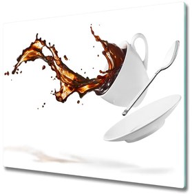 Tagliere in vetro temperato Caffè versato 60x52 cm