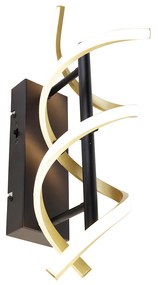 Applique da parete dorata con LED a dimmer a 3 livelli in Kelvin - Henk