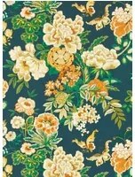 Sanderson Tapete Emperor Peony - Midnight/ Apricot