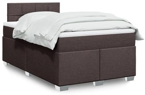 Giroletto A Molle Con Materasso Marrone Scuro 120x200cm Tessuto /