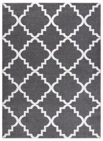 Tappeto SKETCH - F343 grigio/bianco marocco trifoglio trellis