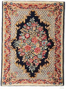 Kerman Tappeto 70 x 90 Blu (Iran) Annodato A Mano