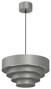 Lampadario a sospensione con filo RINGS 1xE27/15W/230V grigio