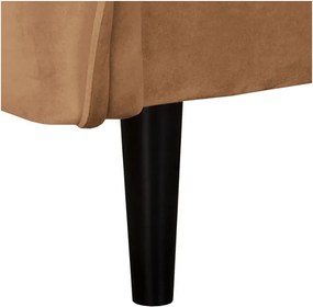 Divano marrone con rivestimento in velluto 138 cm Juli – Ropez