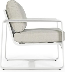 Poltrona da esterno bianca in metallo Merrigan – Bizzotto