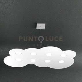 Cloud sospensione 8+3 luci biemissione bianco 1128-s8 r+3-bi