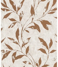 Carta da parati in lana 10 m x 53 cm Copper Leaves - Vavex