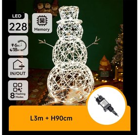 Aigostar-LED Decorazione natalizia per esterni LED/3,6W/31/230V 2700K 90cm IP44 pupazzo di neve