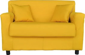 Divano 2 posti Giallo - tessuto sfoderabile 124 cm BOLOGNA