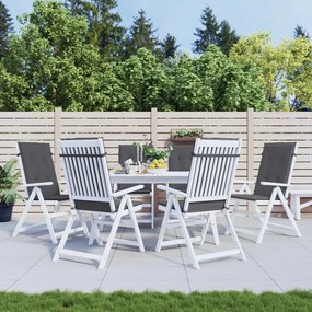 Cuscini Per Sedie 6 Pz Antracite 120x50x3 Cm İn Tessuto /