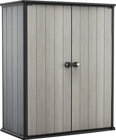 Armadio Porta Attrezzi da Giardino 140x170,4x73,6 cm in Resina Keter Hight Store Grigio...