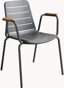 Sedia con braccioli in legno di teak Parc